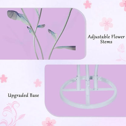 Giant Flowers for Decoration, 5.58 ft Artificial Silk Flower for Wedding Birthday Baby Shower Christmas Party Banquet Background Decor, Home Décor Backdrop Hotel Shop Display Props, Blue Purple