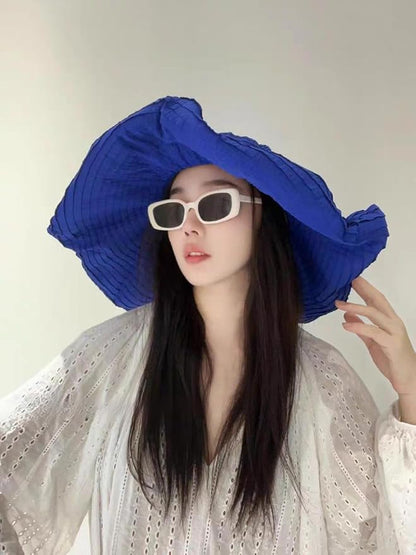 Oversized Sun Hats for Women Extra Large Wide Brim Beach Hat Foldable Roll up Floppy