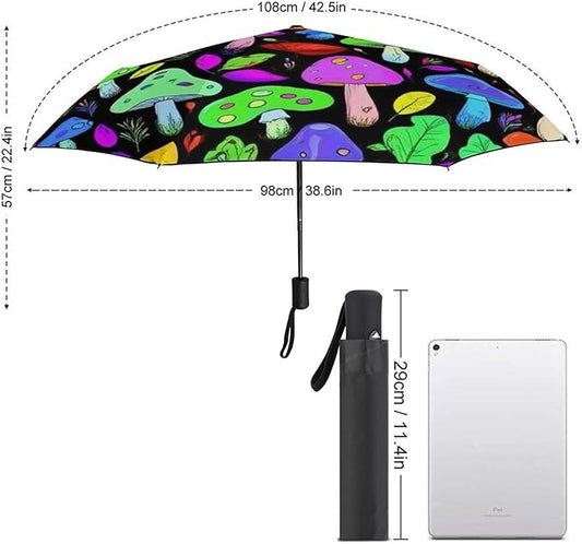 3 Fold Car Umbrella Folding Portable Automatic Umbrella Sunny Rain Sunscreen
