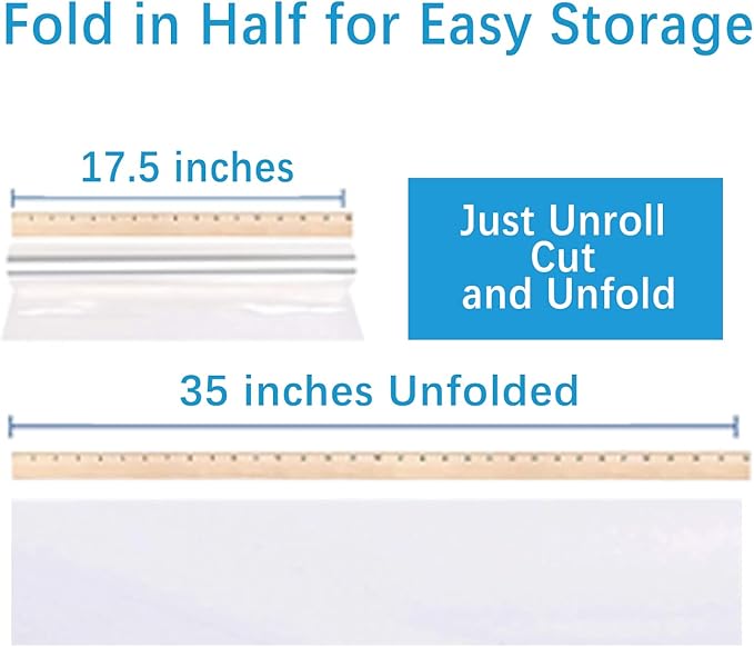 JOYIT 220 ft Clear Cellophane Wrap Roll (35 in x 220 ft) - 3 Mil Thickness Cellophane Roll, Cellophane Bags Large, Clear Wrapping Paper for Flower Gift Baskets Wrap (35" fold into 17.5")