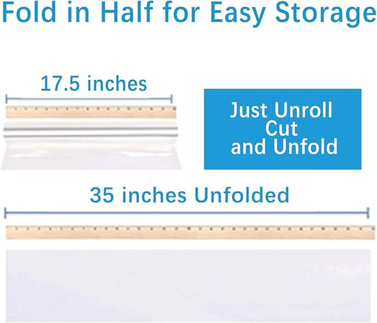 JOYIT 220 ft Clear Cellophane Wrap Roll (35 in x 220 ft) - 3 Mil Thickness Cellophane Roll, Cellophane Bags Large, Clear Wrapping Paper for Flower Gift Baskets Wrap (35" fold into 17.5")
