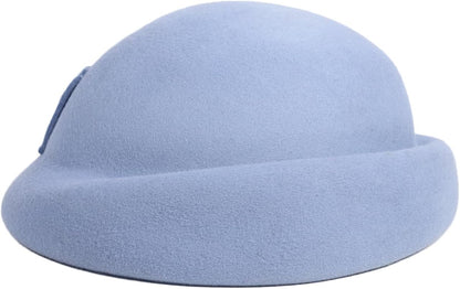 Women Wool Felt Ribbon French Fashion Vintage Millinery Beret Hats Top Cap Ladies Party Wedding Fedoras Chapeau