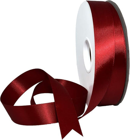 Morex Ribbon Double Face Satin Ribbon 7/8" X 50 YD Rust Ribbon for Gift Wrapping, Birthday Gift Cards, Satin Dress for Women, Silk Ribbons for Crafts, Wedding Gifts for Couple