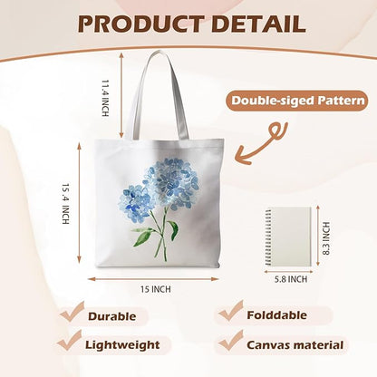 Floral Tote Bag, Floral Bag for Women, Reusable Grocery Bags Shopping Bags