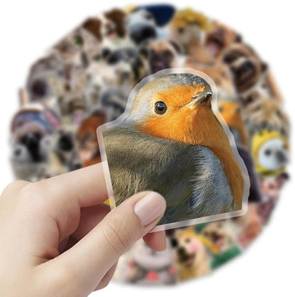 Realistic Animals Stickers for Teens Boy Girls|50 Pcs|Waterproof PET Stickers for Laptop Computer Phone Tablet Scrapbook Flasks Water Bottle Bike Notebook Cup,Trendy Decals Pack for Gift(Animals)
