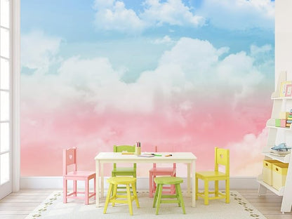 Cloud Wallpaper Mural for Girls' Bedrooms Kids Rooms Nursery（Not Peel and Stick）