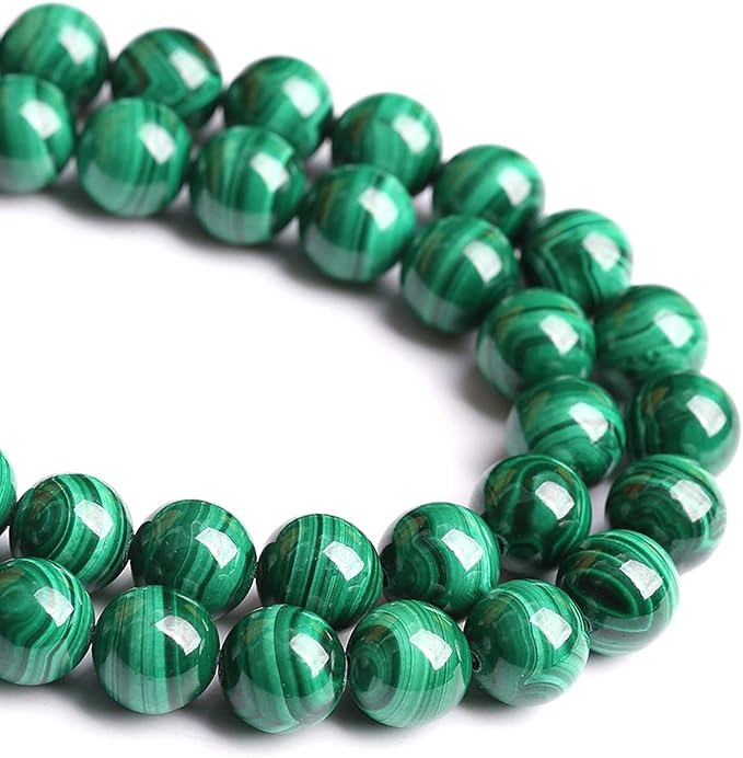 4MM 44PCS Natural Stone Green Malachite 3A Grade Gemstone Loose Beads for Jewelry Making DIY Bracelet