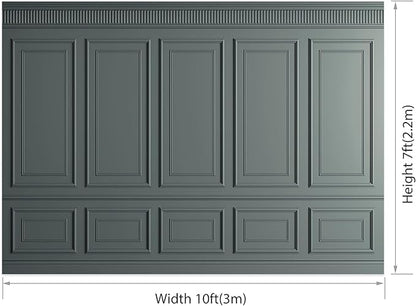 AOFOTO Vintage Room Inside Backdrop Classic French Frame Dark Grey Walls Photo Background for Wedding Bridal Shower Party Banner Home Headboard Decor Wall Photo Studio Booth Props 10x7ft
