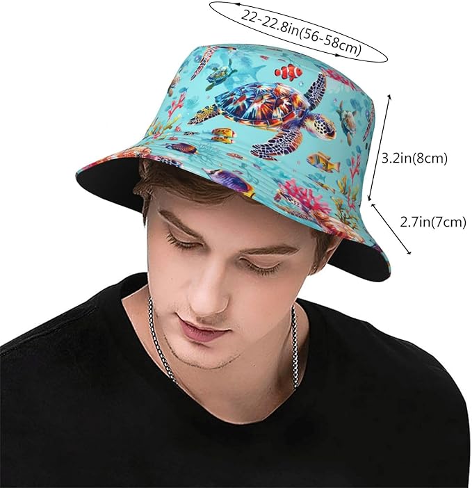 Funny Bucket Hat for Men Women Fashion Unisex Fishing Hat Fisherman Sun Caps Headwear for Outdoor Summer Travel Hiking Beach