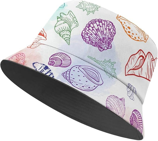 Bucket Hat for Women Men Unisex Sun Cap Packable Outdoor Fisherman Hat Headwear,Reversible Double-Side-Wear