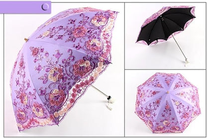Honeystore Flower Lace Parasols for Wedding Party Lace Bridal Umbrella
