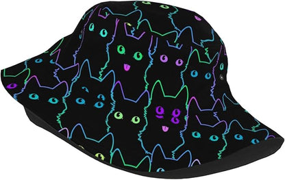 Psychedelic Bucket Hat Fisherman Cap for Women Men, Trippy Art Casual Travel Beach Sun Hats for Summer