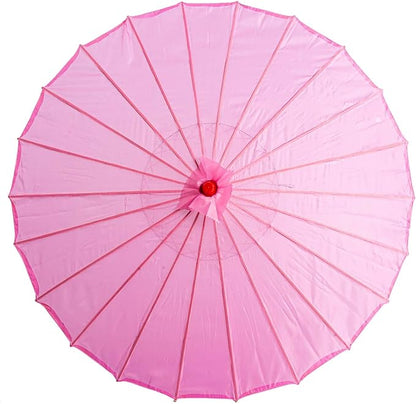 THY COLLECTIBLES 33" Japanese Chinese Umbrella Parasol for Wedding Parties, Photography, Costumes, Cosplay, Decoration and Other Events - Solid Color (Pink)