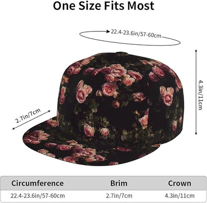 Rose Baseball Cap Adjustable Flower Baseball Caps Womens Hat Rose Flower Baseball Hats for Women Outdoor