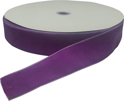 10 Yards Velvet Ribbon Spool (Purple, 1 1/2")