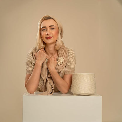 Kate Seamless Paper Backdrop for Photography Beige Cream Backdrop Paper (106.8''x32.8' Ivorine)