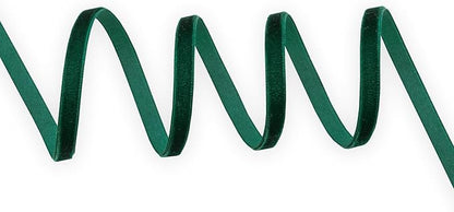 Dk Green Velvet Ribbon Single Sided,1/4 Inch X 50Yards Spool