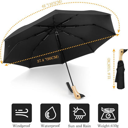 Cute Duck Handle Umbrella - Compact Travel Yellow Duck Head Umbrella for Adults and Girls