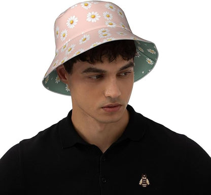 Bucket Hat Double-Side-Wear Reversible Sun Hat Beach Travel Hiking for Women Men