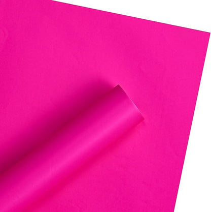 WRAPAHOLIC 20 Sheets Flower Wrapping Paper - 22.4 x 22.4 inch Pure Hot Pink Water-Resistant Floral Bouquet Wrapping Paper, Florist Supplies Packaging for Wedding Birthday Gift DIY