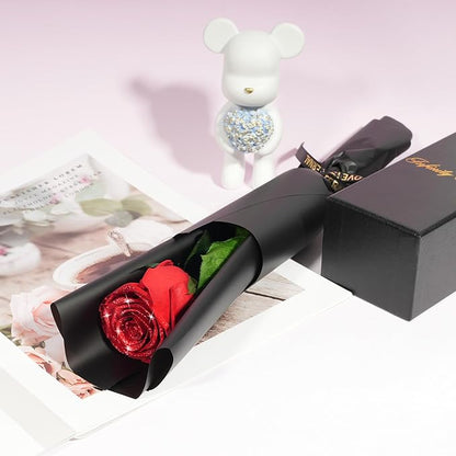 Yamonic Preserved Flower Rose Birthday Gifts for Women, Mothers Day Rose Flowers Gifts for Mom, Real Flower for Women, Grandma, Wife, Girlfriend Gifts for Christmas, Valentine's Day