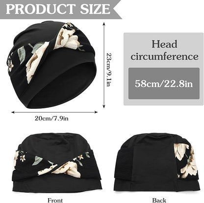 XYIYI Knot Chemo Headwear for Womens Cancer Patients, Stretchy Chemotherapy Headwraps Beanie Hats