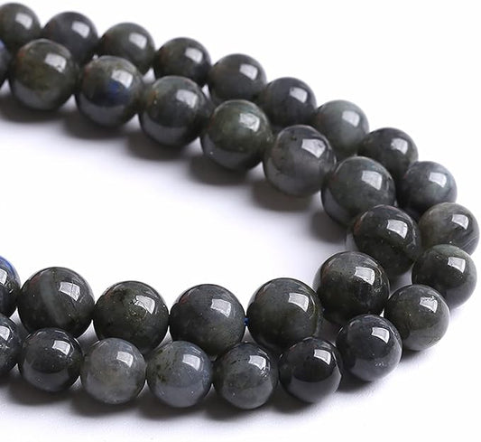 10MM 38PCS Natural Stone Black Labradorite Beads Crystal Loose Beads for Jewelry Making DIY Bracelet