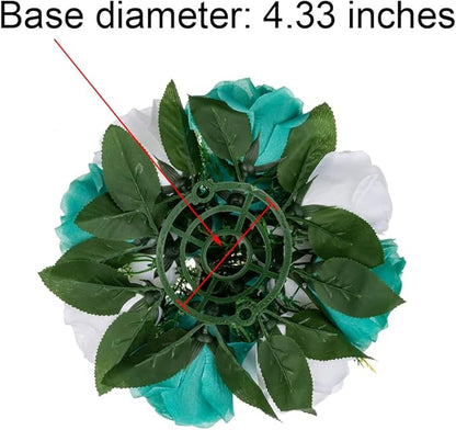 Flower Centerpieces for Wedding Tables: Wedding Table Decorations Teal & White Flower Balls Centerpieces for Engagement Cerebration Party Center Pieces 2 Packs