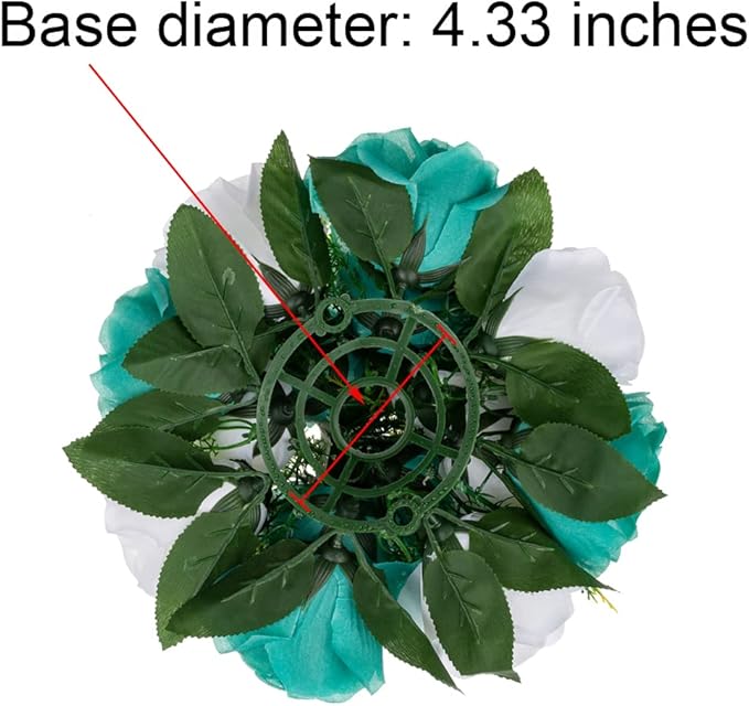 Flower Centerpieces for Wedding Tables: Wedding Table Decorations Teal & White Flower Balls Centerpieces for Engagement Cerebration Party Center Pieces 6 Packs