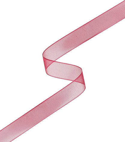 3/8 Inch Wine Shimmer Sheer Organza Ribbon Sheer Chiffon Ribbon 50 Yards-Roll Multiple Colors Available for Gift Wrapping Wedding Events Christmas Décor