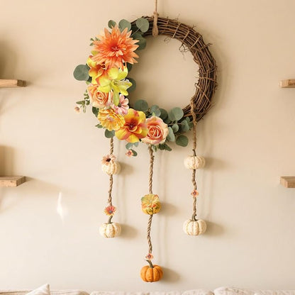 Fake Flower Heads Bulk - Orange Silk Daisy & Rose Fall Artificial Flower for Crafts, DIY, Graduation Cap, Wedding, Party, Cake Topper, Home Garland Decor