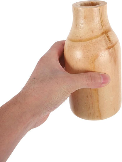 Rustic Wooden Flower Vase Pine Wood Vase for Dried Flower Container, Office, Table Centerpiece, Home Decoration