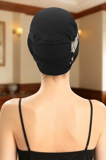 XYIYI Knot Chemo Headwear for Womens Cancer Patients, Stretchy Chemotherapy Headwraps Beanie Hats