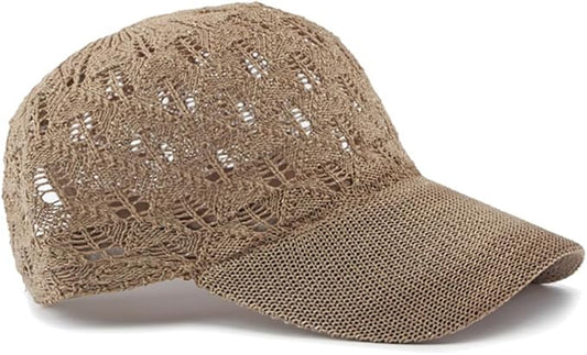 FASHIXD Knit Mesh Baseball Cap for Women - Breathable Summer Trucker Hat