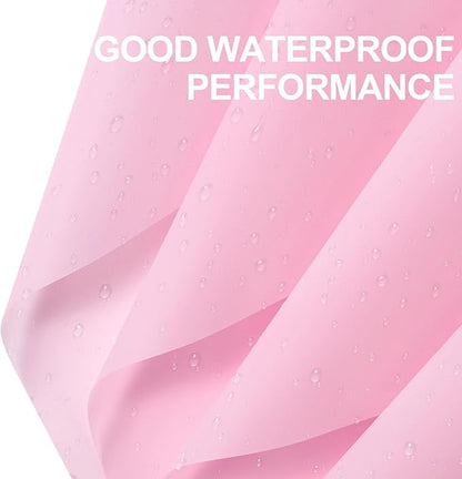 WRAPAHOLIC 20 Sheets Flower Wrapping Paper - 22.4 x 22.4 inch Pure Light Pink Water-Resistant Floral Bouquet Wrapping Paper, Florist Supplies Packaging for Wedding Birthday Gift DIY