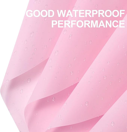 WRAPAHOLIC 20 Sheets Flower Wrapping Paper - 22.4 x 22.4 inch Pure Light Pink Water-Resistant Floral Bouquet Wrapping Paper, Florist Supplies Packaging for Wedding Birthday Gift DIY