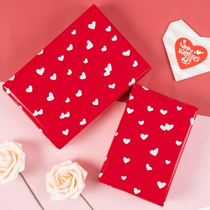 WRAPAHOLIC 30 Inch Valentine's Day Wrapping Paper Roll - 30 Inch x 33 Feet - Red Sweet Heart Wrapping Paper for Valentine's Day, Mother's Day, Birthday, Wedding, Bridal Shower