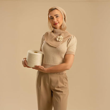 Kate Seamless Paper Backdrop for Photography Beige Cream Backdrop Paper (53''x32.8' Ivorine)