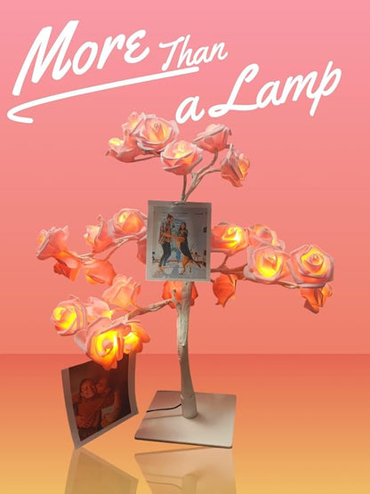 Rose Flower Tree Table Lamp – Elegant Adjustable Branch Night Light for Bedroom & Living Room – Christmas Gift & Holiday Home Décor