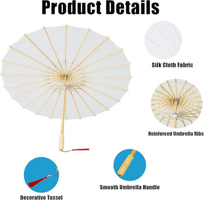 Chinese Japanese Handmade Parasol Umbrella,Asian Decoration DIY Art Dance Classical Umbrella for Wedding Parties Photography Costumes Cosplay