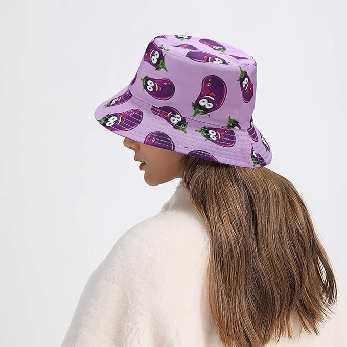 XYIYI Cute Bucket Hat Beach Fisherman Hats for Women, Reversible Double-Side-Wear