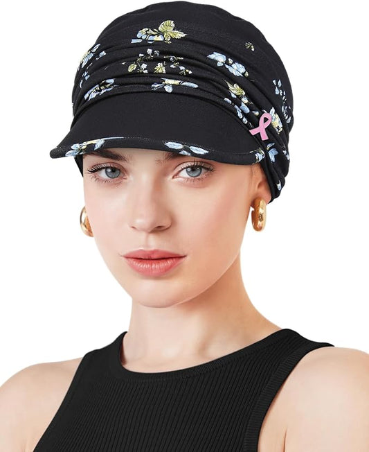 Chemo Headwear Viscose Newsboy Cap for Women Fall and Winter Hats