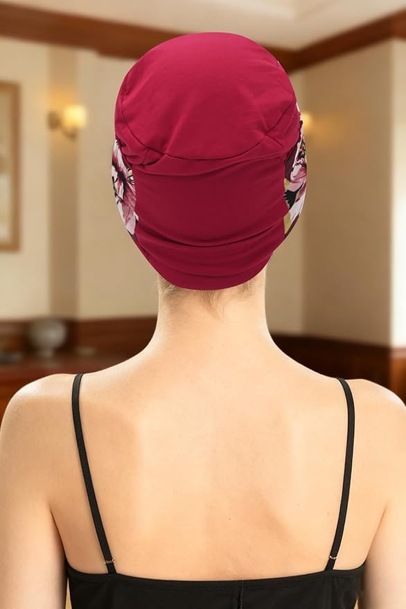 XYIYI Knot Chemo Headwear for Womens Cancer Patients, Stretchy Chemotherapy Headwraps Beanie Hats