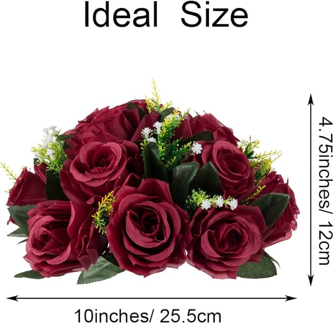 Flower Centerpieces for Wedding Tables: Wedding Table Decorations Burgundy Flower Balls Centerpieces for Engagement Cerebration Party Center Pieces 10 Packs