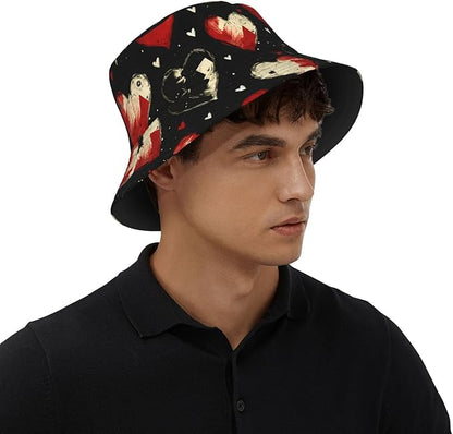 Rustic Autumn Cows and Pumpkins Bucket Hat Novelty Sun Hats Trendy Fisherman Cap for Men and Women