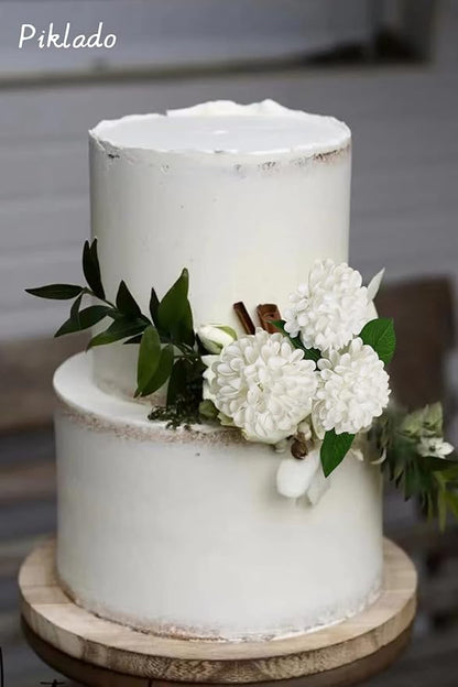 Artificial Wedding Dahlia Flowers 25 pcs Ivory Fake Roses w/Stem for DIY Wedding Decor Centerpieces Arrangements Bouquets(Ivory)