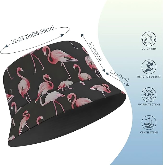 Bucket Hat for Women Men Unisex Sun Cap Packable Outdoor Fisherman Hat Headwear,Reversible Double-Side-Wear