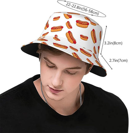Bucket Hat for Women Men, Summer Print Hat Travel Packable Sun Cap Outdoor Hat for Women and Men