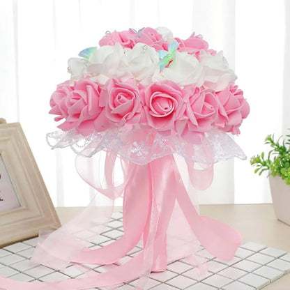 Artificial Rose Flower Heads, 100pcs Pink Foam Roses Bulk Artificial Flower for DIY Wedding Bouquets Centerpieces Arrangements Party Baby Shower Home Decor (Stemless, Pink)