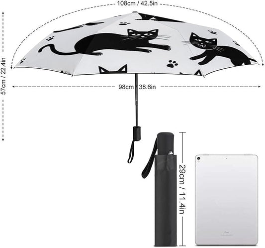 Fashion 3 Fold Sunny Rain Sunscreen Umbrella Portable Automatic Umbrella